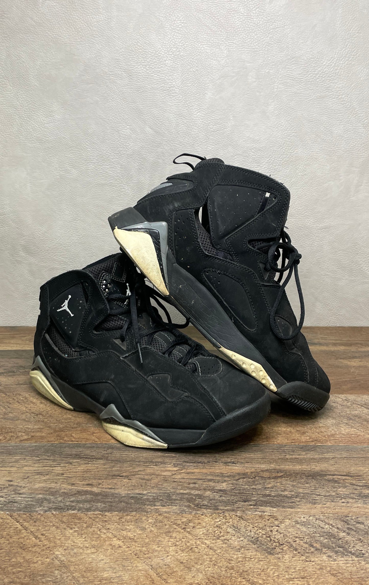 Nike Air Jordan True Flight Triple Black Basketball Sneakers Size 9