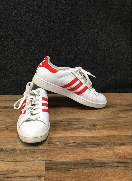 Adidas Campus II White Red Leather Low Top Sneakers Mens Size 10 G49419
