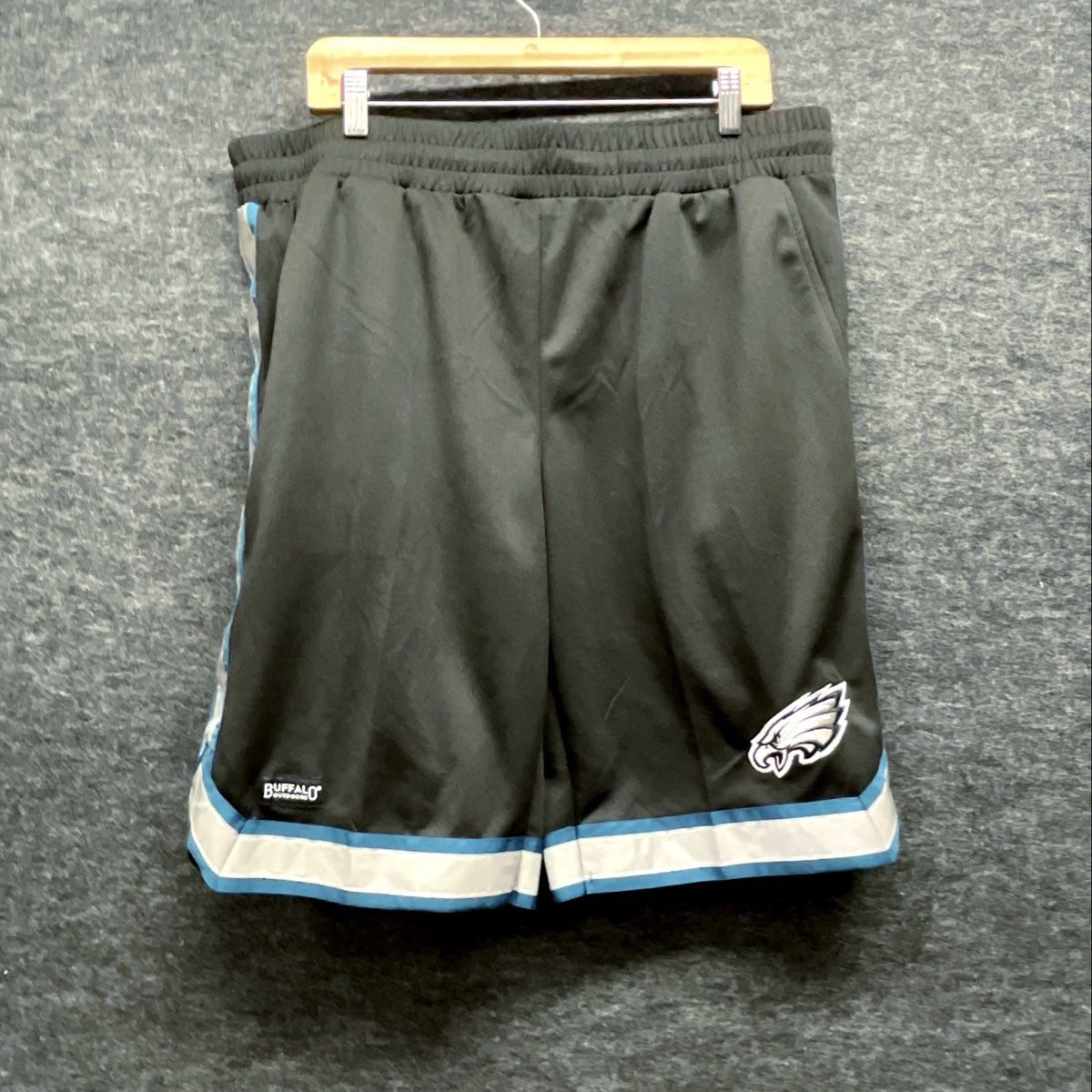 Buffalo Outdoors Men's Philadelphia Eagles Basketball Shorts Black NFL Sz 2XL
