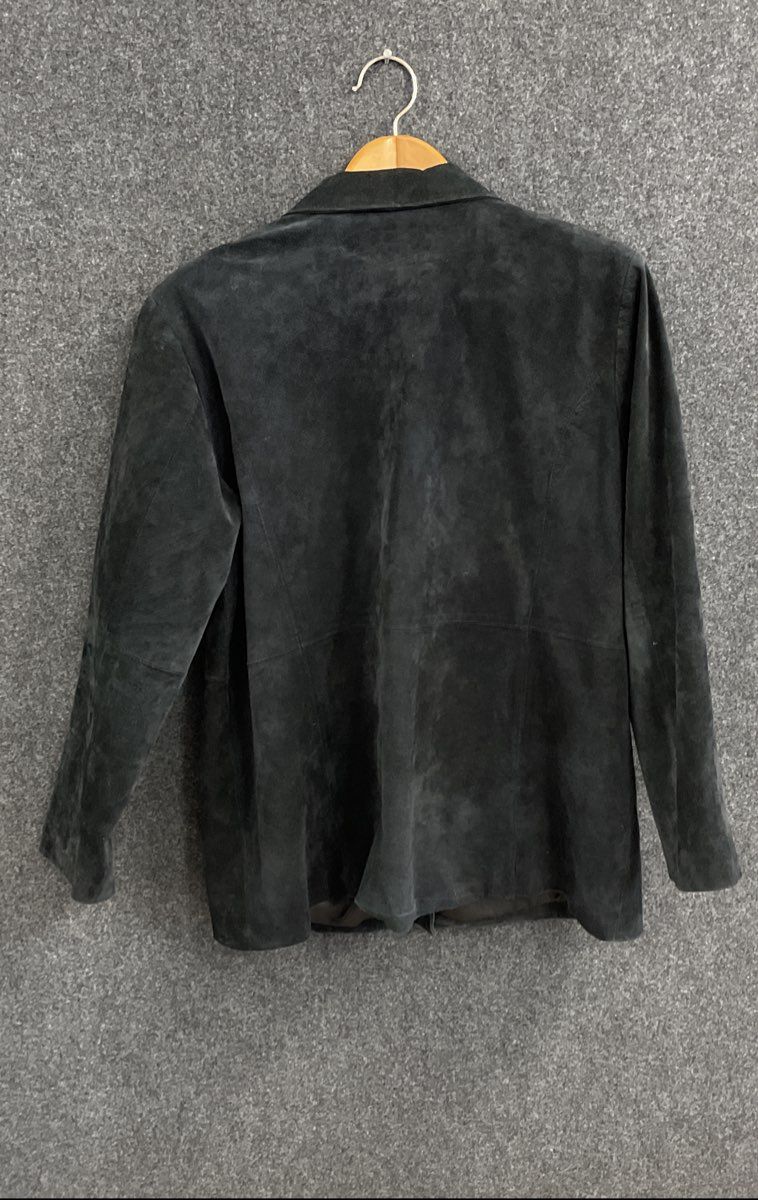 Dialogue Women's Black Genuine Suede Leather Blazer Jacket Plus Sz 1X