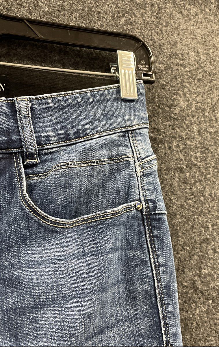 Frank Lyman Women's Blue High Rise Skinny Jeans Montreal Design Collection Sz S