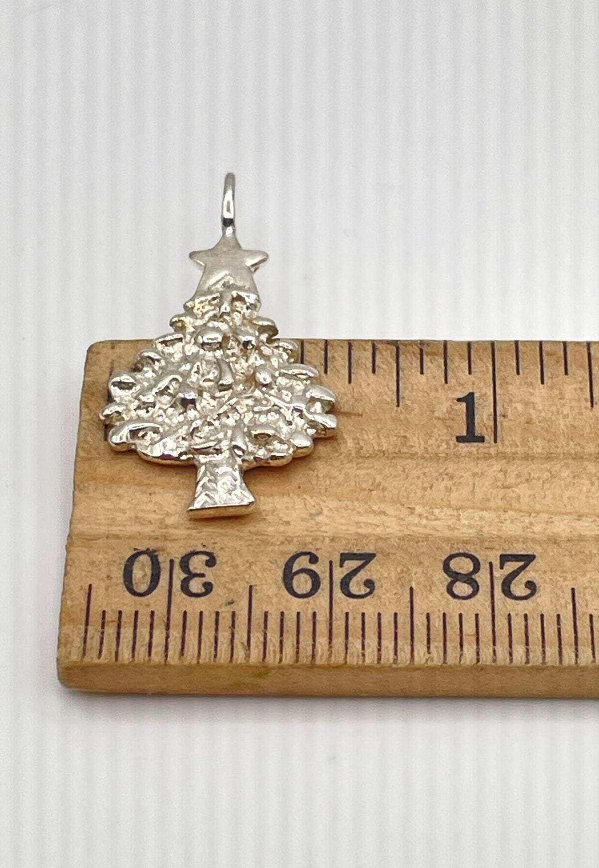 925 Sterling Silver Christmas Tree Pendant 2g