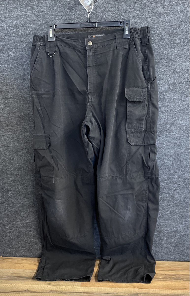 5.11 Tactical Men's Black Ripstop Cargo Pants Utility Strap Size 36x32