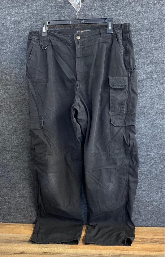 5.11 Tactical Men's Black Ripstop Cargo Pants Utility Strap Size 36x32