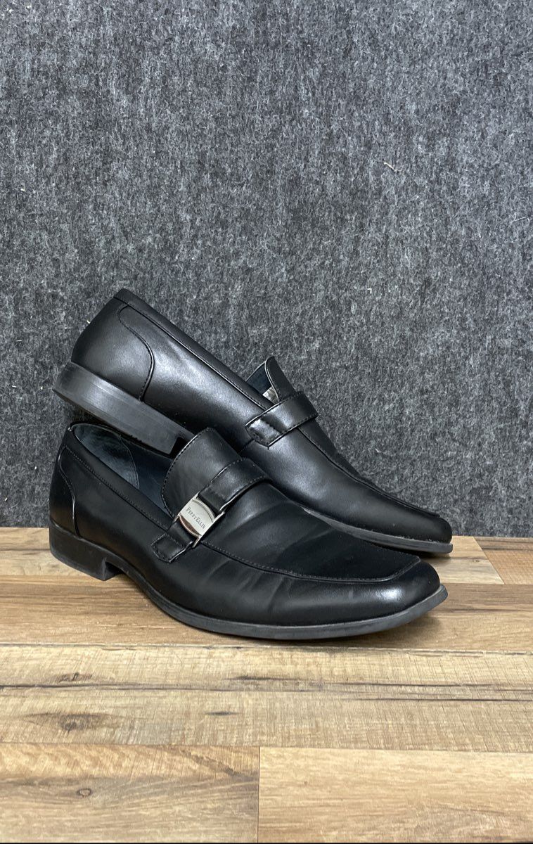 Perry Ellis Portfolio Justin Black Slip-on Dress Shoes Size 9