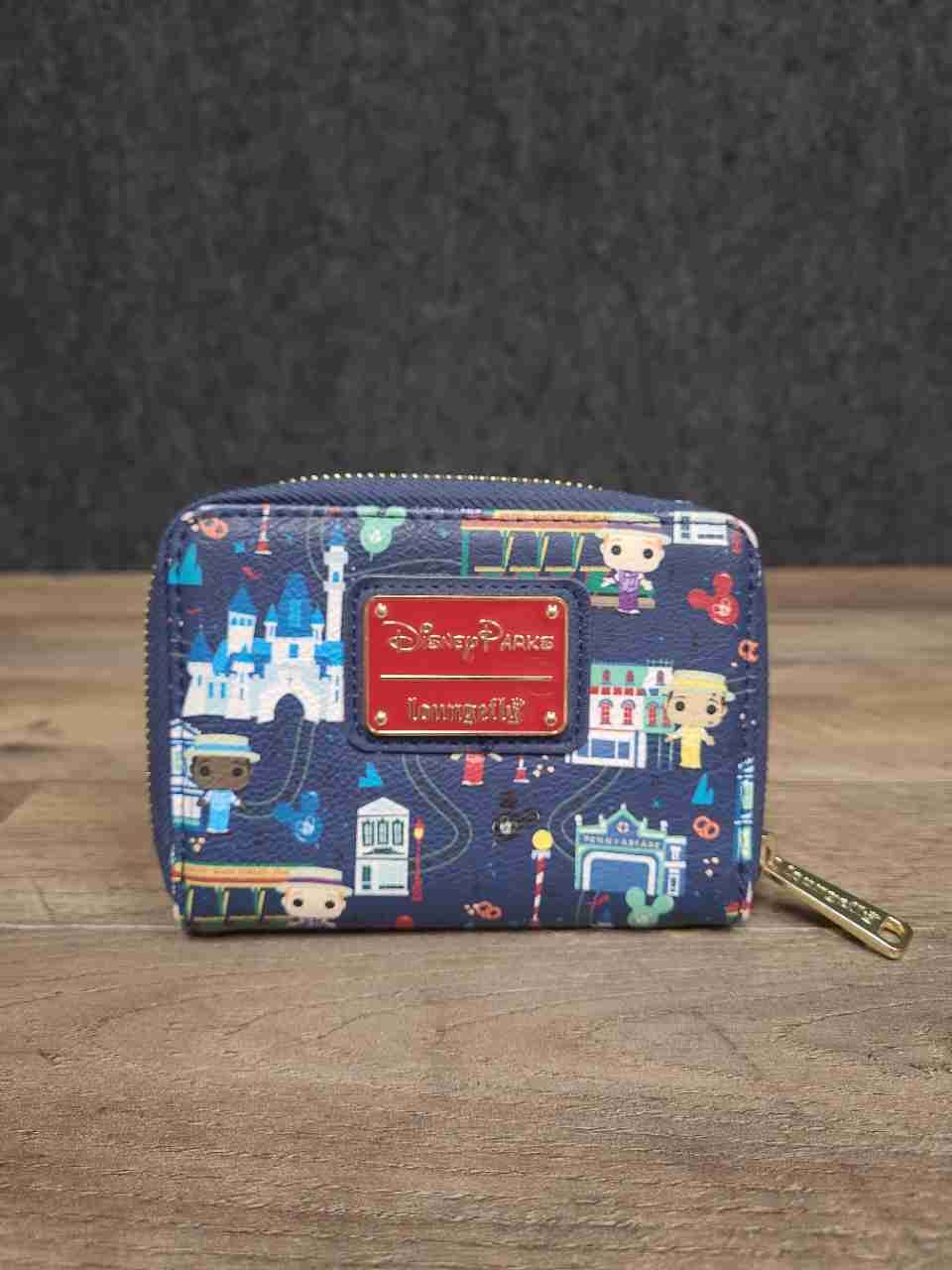 Disney Parks Funko Pop Park Icons Navy Blue Zip Around Wallet
