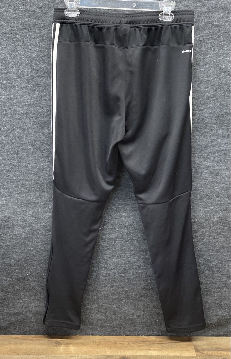 Adidas Men's Black Tiro Training Track Pants Climacool 3-Stripe Ankle Zip Sz M