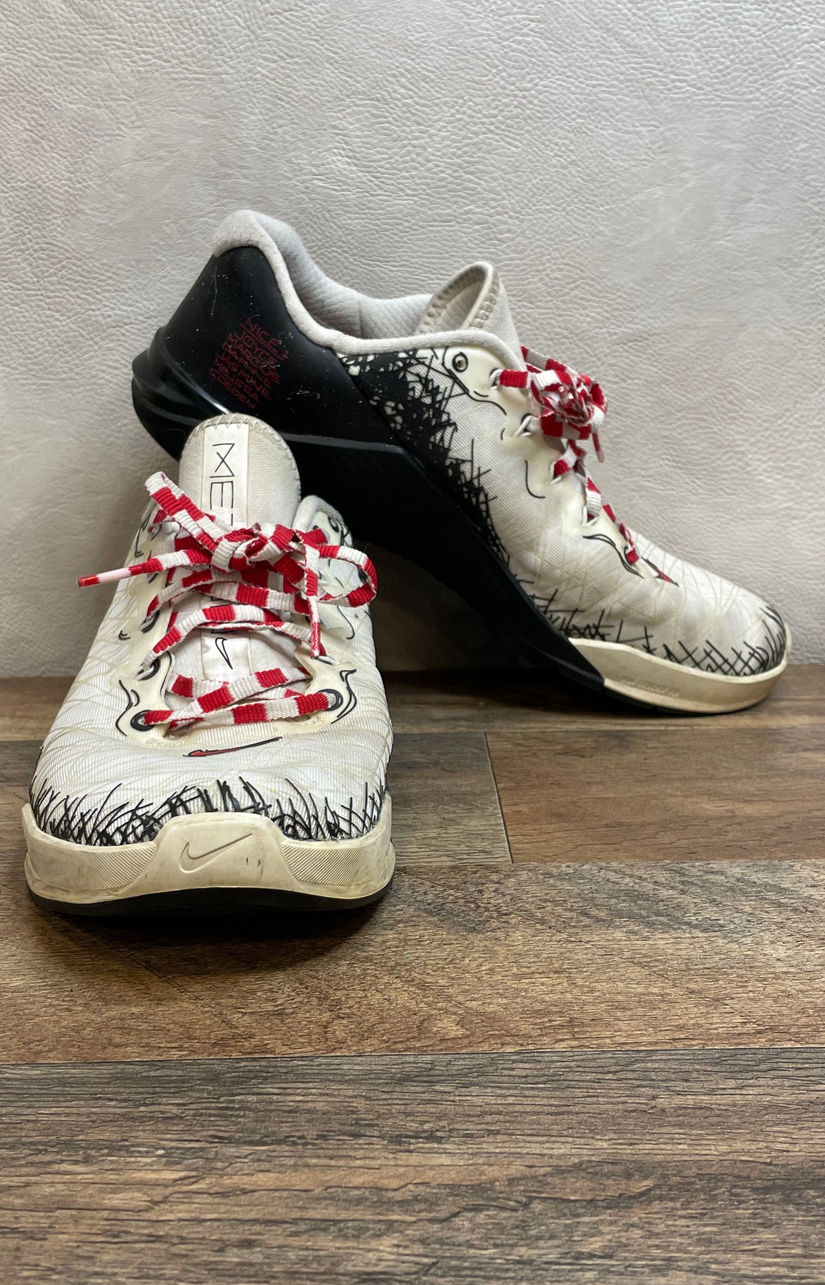 Nike Metcon 5 Mat Fraser PE White Black Red Training Shoes Size 9.5