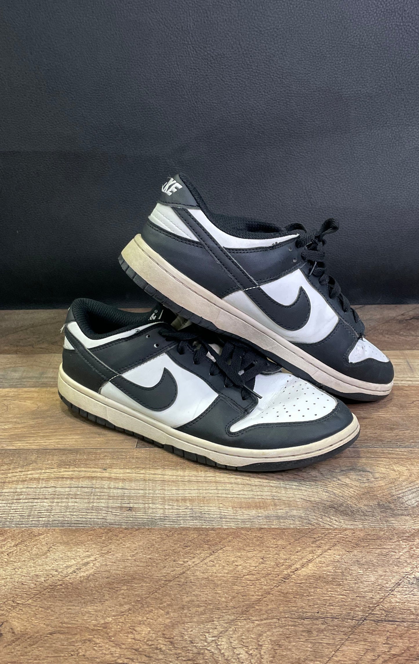 Nike Dunk Low Retro White Black Panda Sneakers Size 7