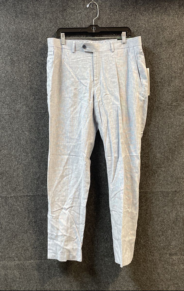 Bar III Men's Light Blue Slim Fit Flat Front Dress Pants Sz 34x32 NWT