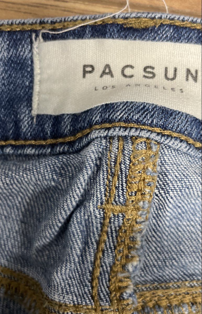 PacSun Women's Mid-Rise Skinniest Ankle Jeans Light Wash Distressed Sz 30S
