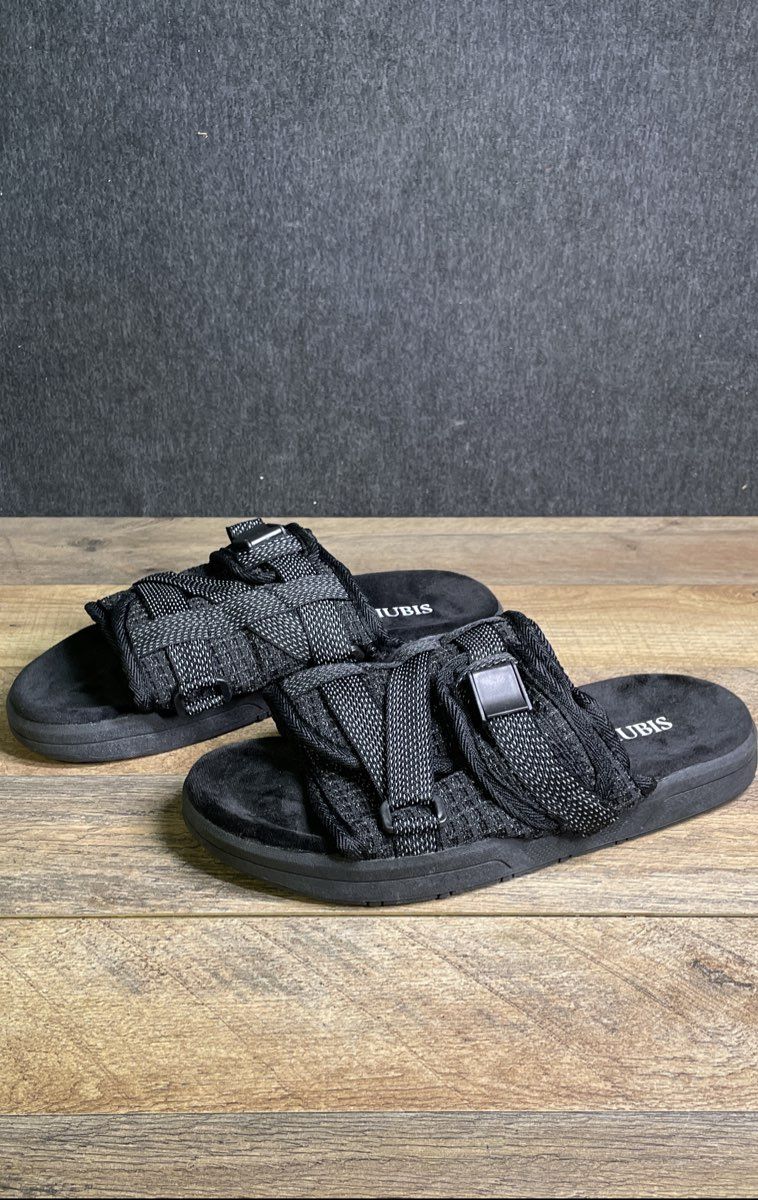 Niubis COBISN Black Woven Buckle Platform Sandal Slides Women's Size 9-10
