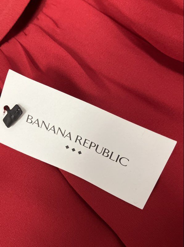 Banana Republic Women's Red Gathered Flowy Maxi Skirt Sz 18 NWT