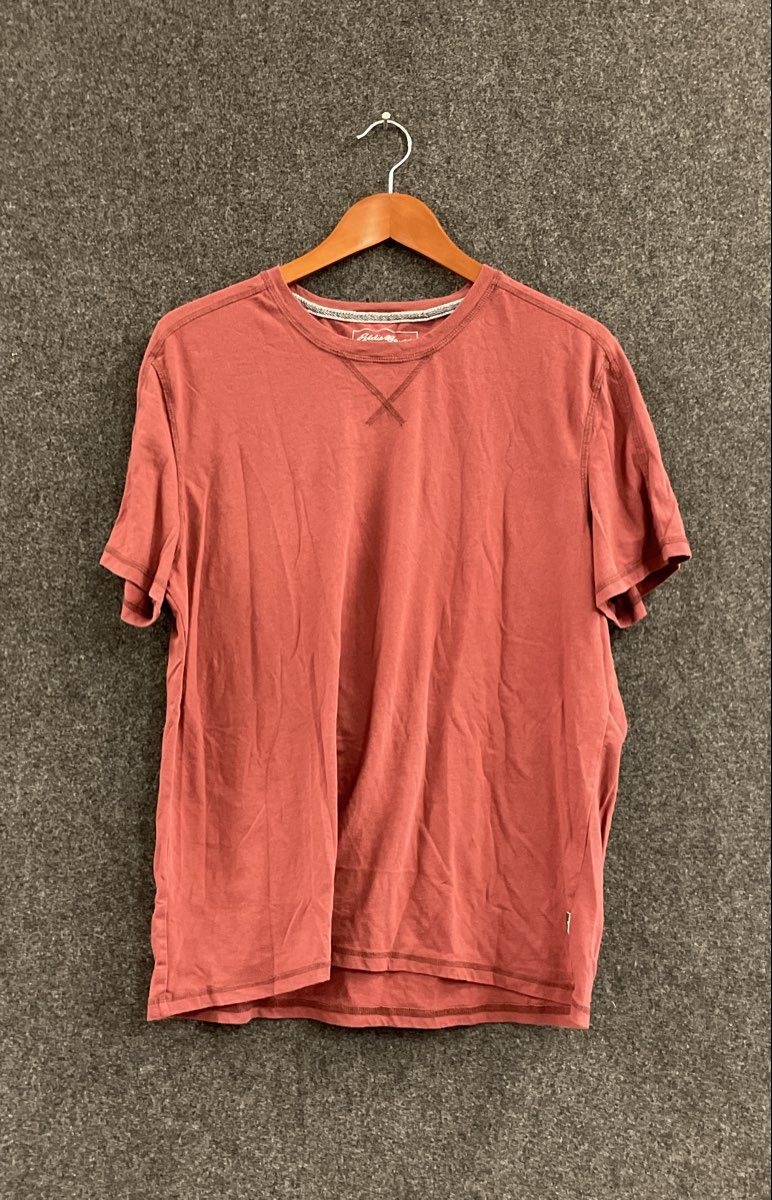 Eddie Bauer Men's Red Lounge Short Sleeve Crewneck T-Shirt Size L