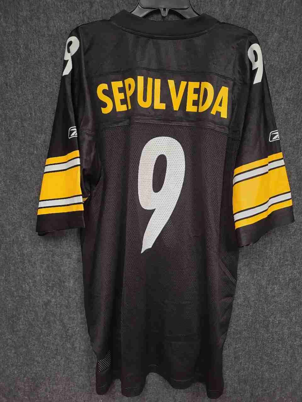 Reebok Men's Pittsburgh Steelers Daniel Sepulveda #9 Football Jersey Black XL