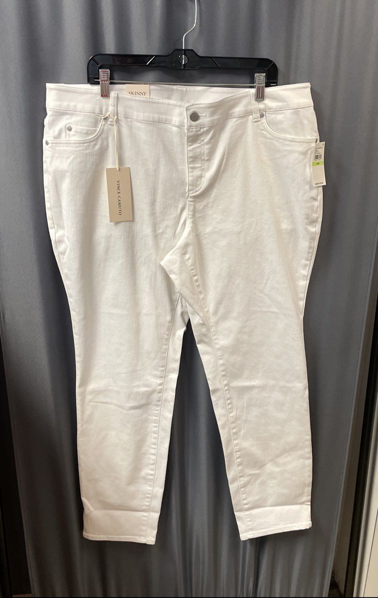 Vince Camuto Women's Ultra White Skinny Jeans Essentials Size 18W NWT