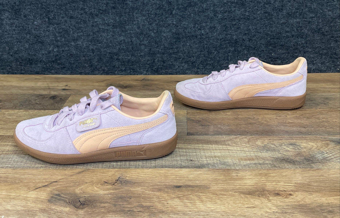 Puma Palermo Pink Delight Peach Gum Women's Suede Sneakers Size 8
