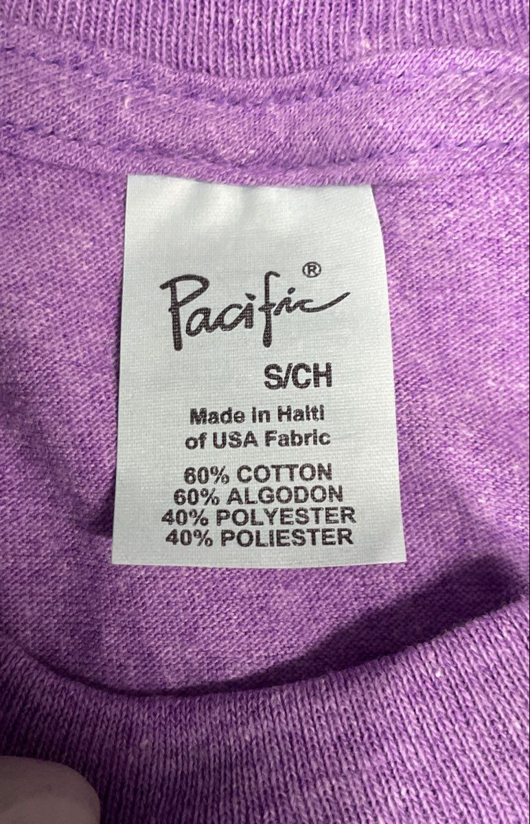Pacific Men's T-Shirts Purple Heather Short Sleeve Cotton Blend 10 Pack Sz S
