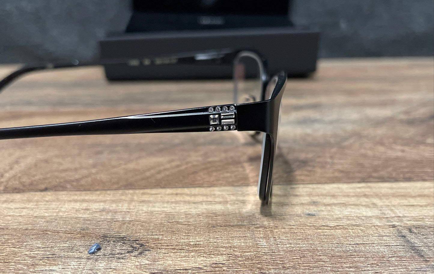 Vera Wang Women's Eyeglass Frames Black Rhinestone Accent V906 BK 53-16-137
