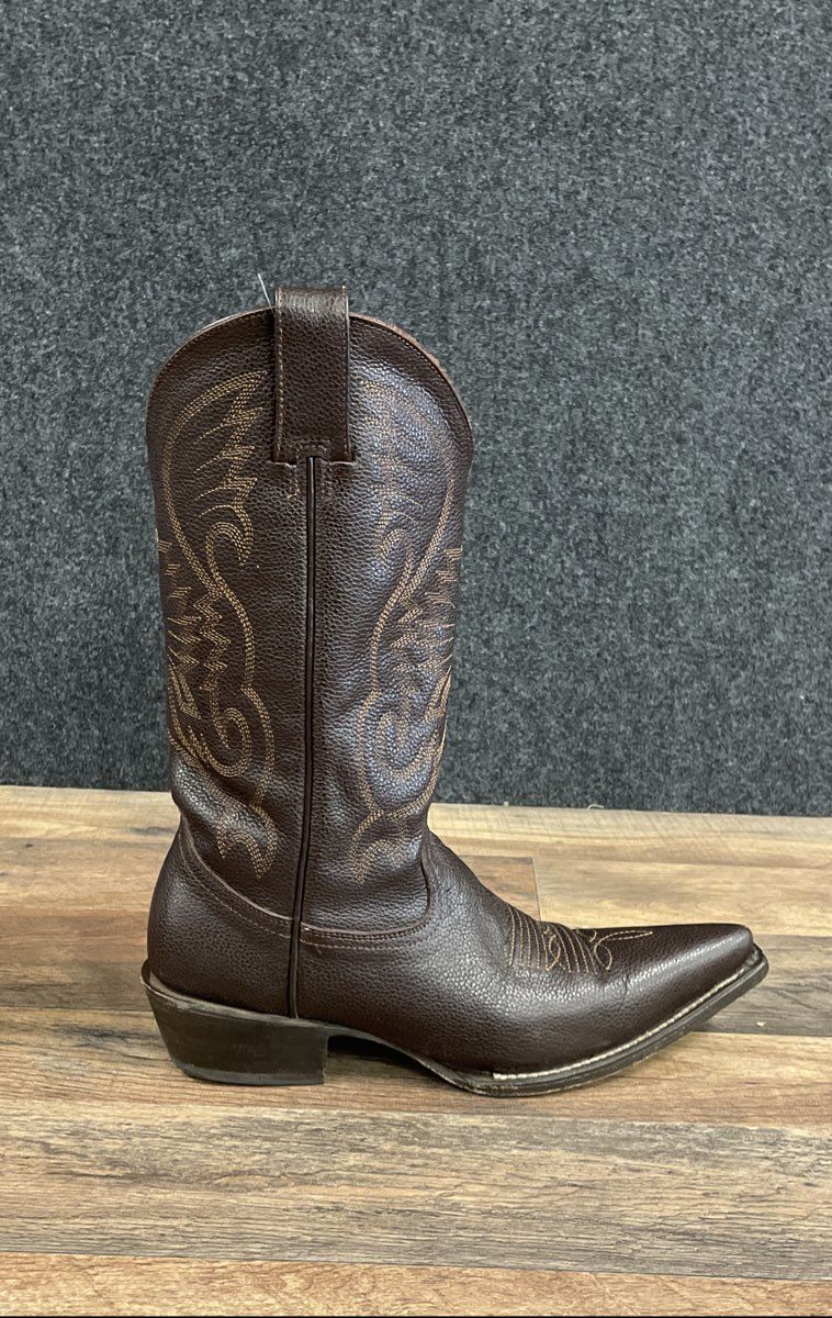 Pistolero Brown Pebbled Leather Western Cowboy Boots Goodyear Welted Size 26