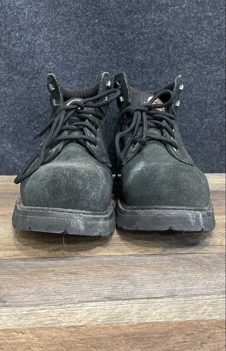 Brahma Men's Black Suede Lace Up Oil Resistant Work Boots Size 8.5