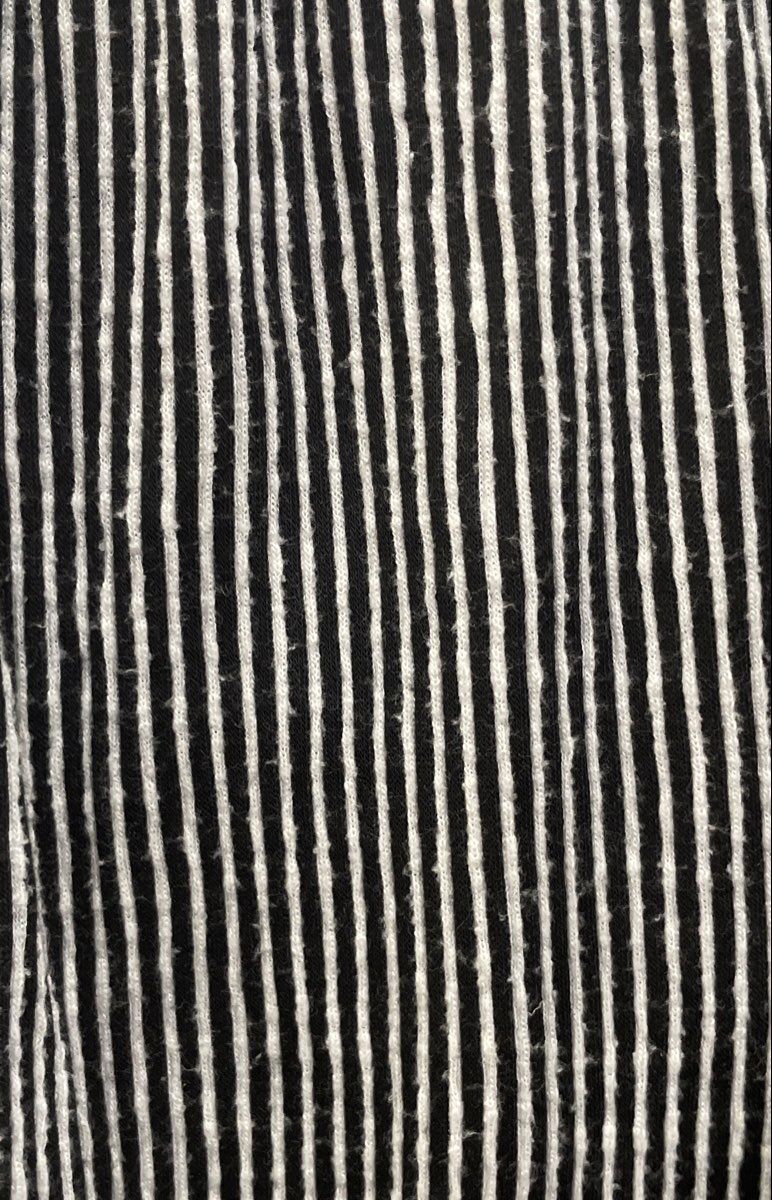 Caution to the Wind Women's Black White Striped Paperbag Waist Pants Size L