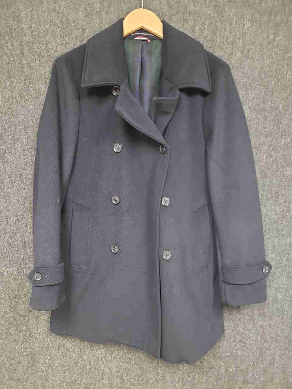 Tommy Hilfiger Men's Navy Double Breasted Pea Coat Jacket Sz 38S
