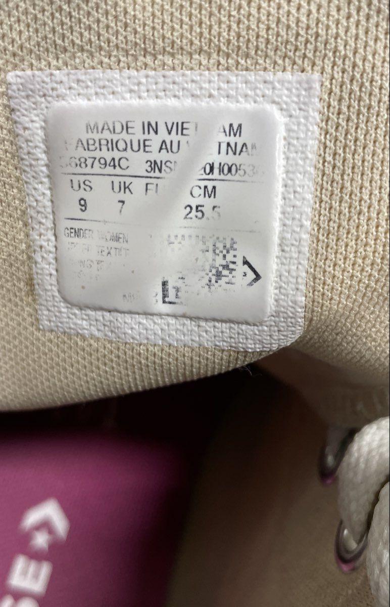 Converse Chuck Taylor All Star Move Desert Sand Pink Platform High Top Size 9
