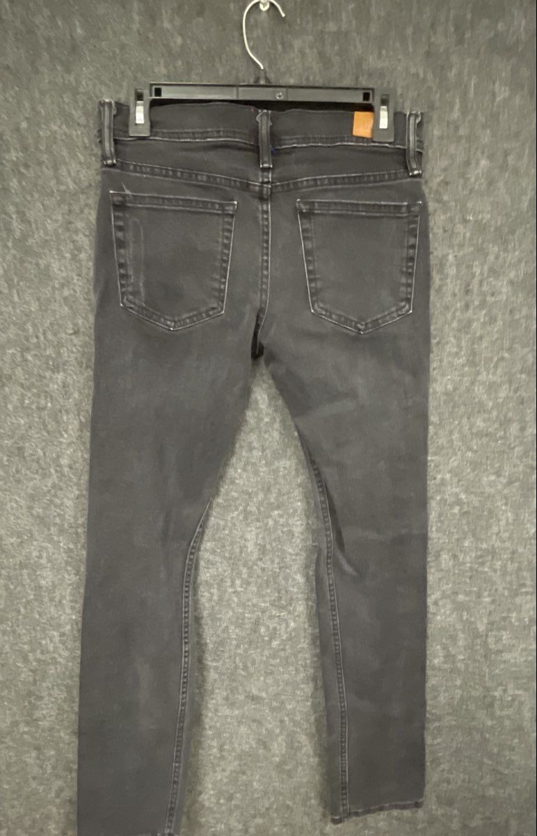 BDG Men's Faded Black Skinny Stretch Distressed Ripped Jeans Sz 29x30