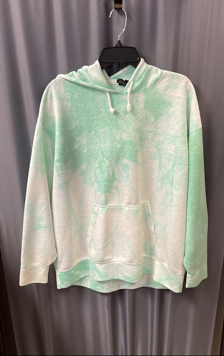 Nike Men's Green White Tie-Dye Dri-FIT Pullover Hoodie Sz L