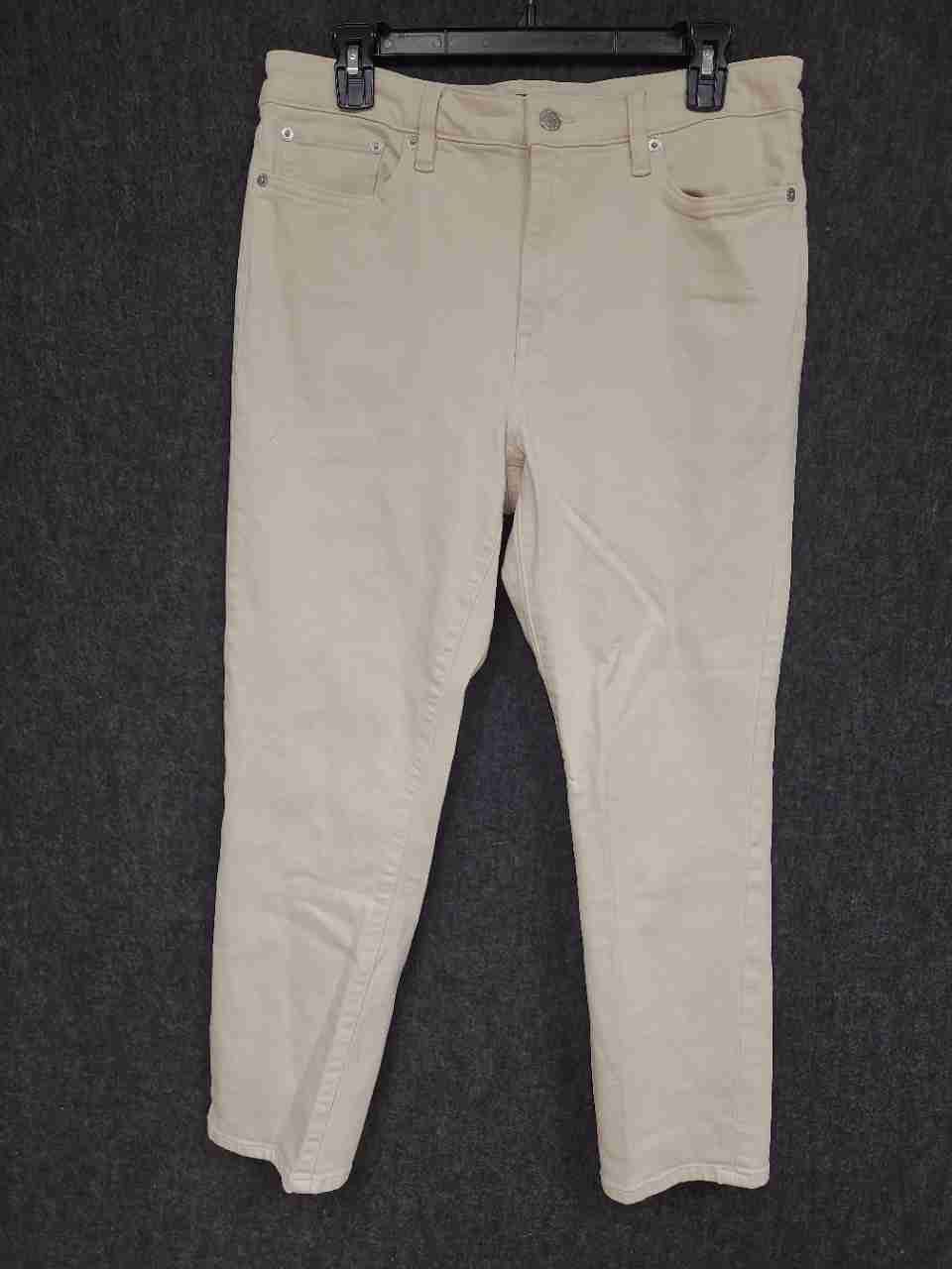 Lauren Ralph Lauren Women's Beige Slim Straight High Rise Jeans Size 12