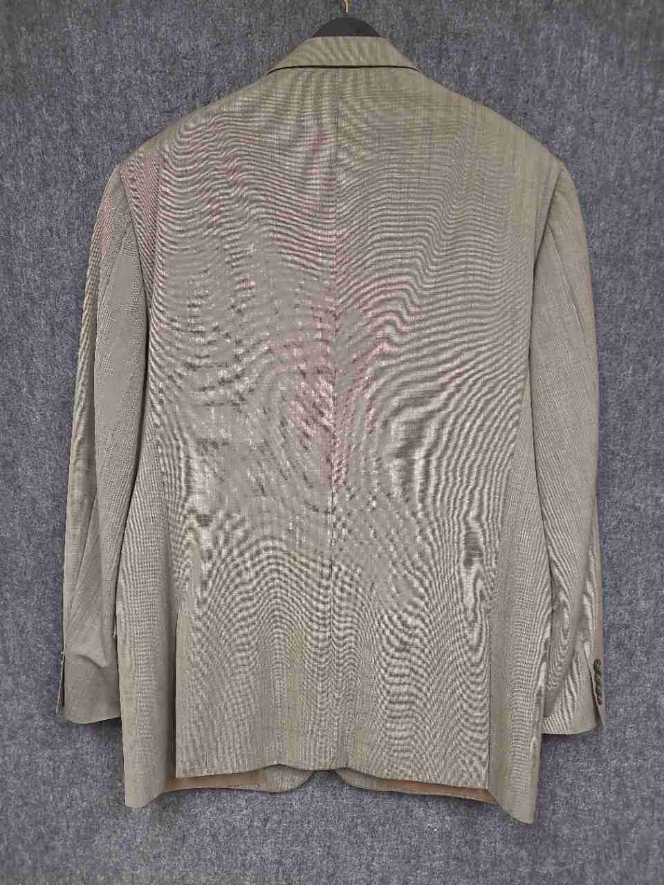 Joseph Abboud Men's Suit Olive Taupe Super 110s Wool Sz 44 43L W37 USA
