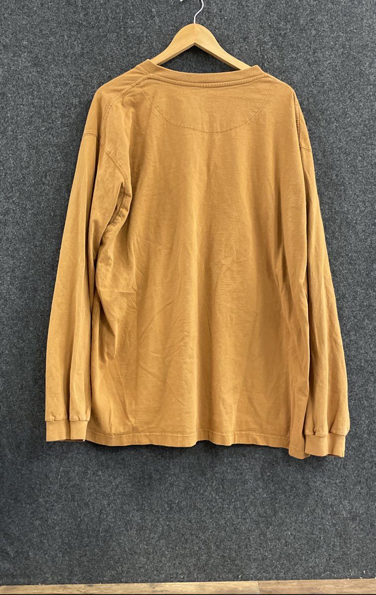 Walls Workwear Henley Long Sleeve Pocket T-Shirt Tan Cotton Sz XXL