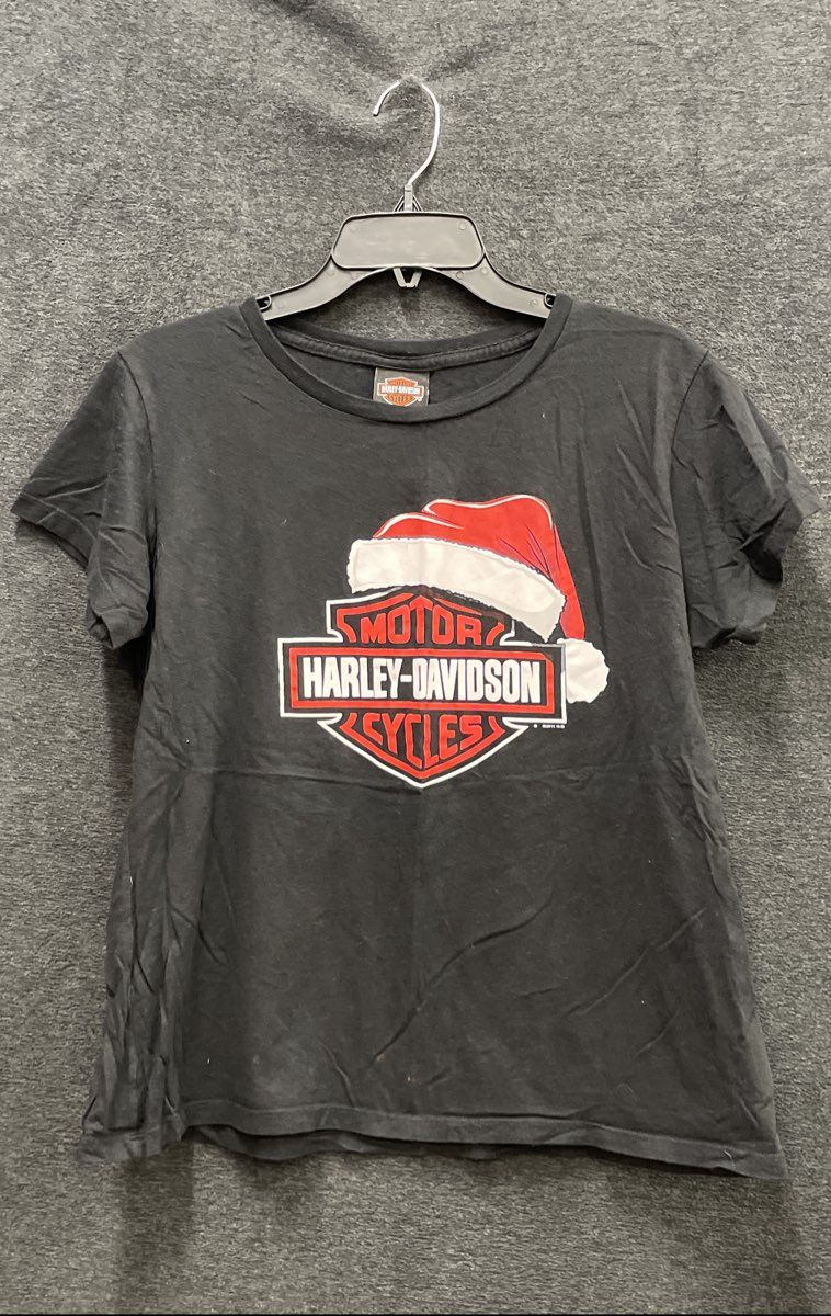 Harley-Davidson 2011 Christmas Holiday Santa Hat T-Shirt Frederick MD Sz XL