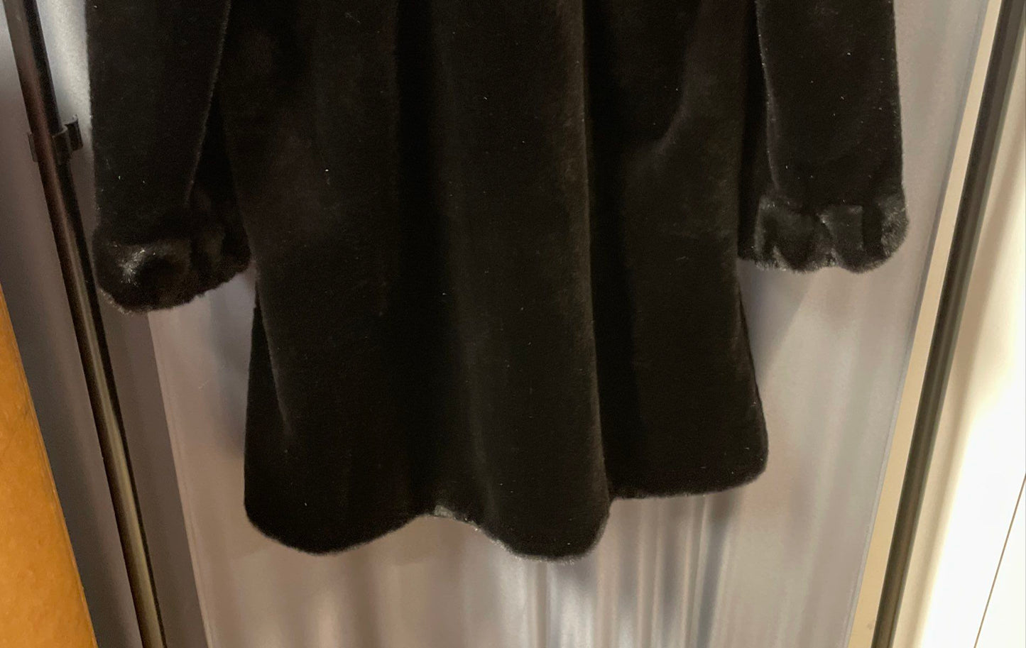 Alpine Studio Women's Black Faux Fur Hooded Long Parka Coat Jacket Sz M