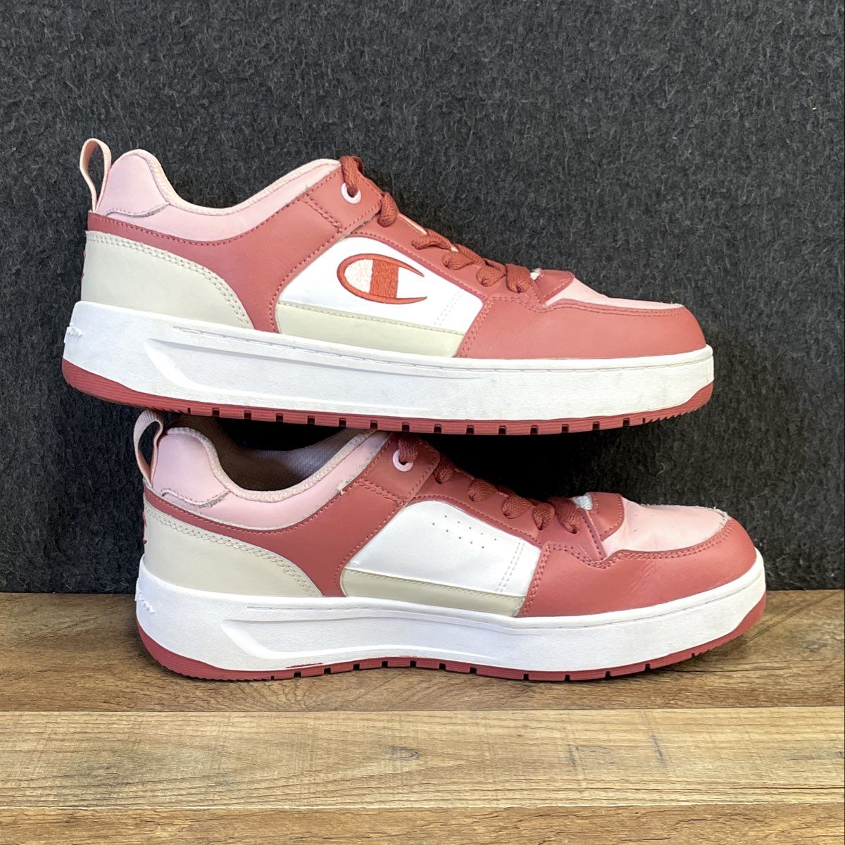 Champion Drome Lo CB Pink White Tan Colorblock Women's Sneakers Size 11