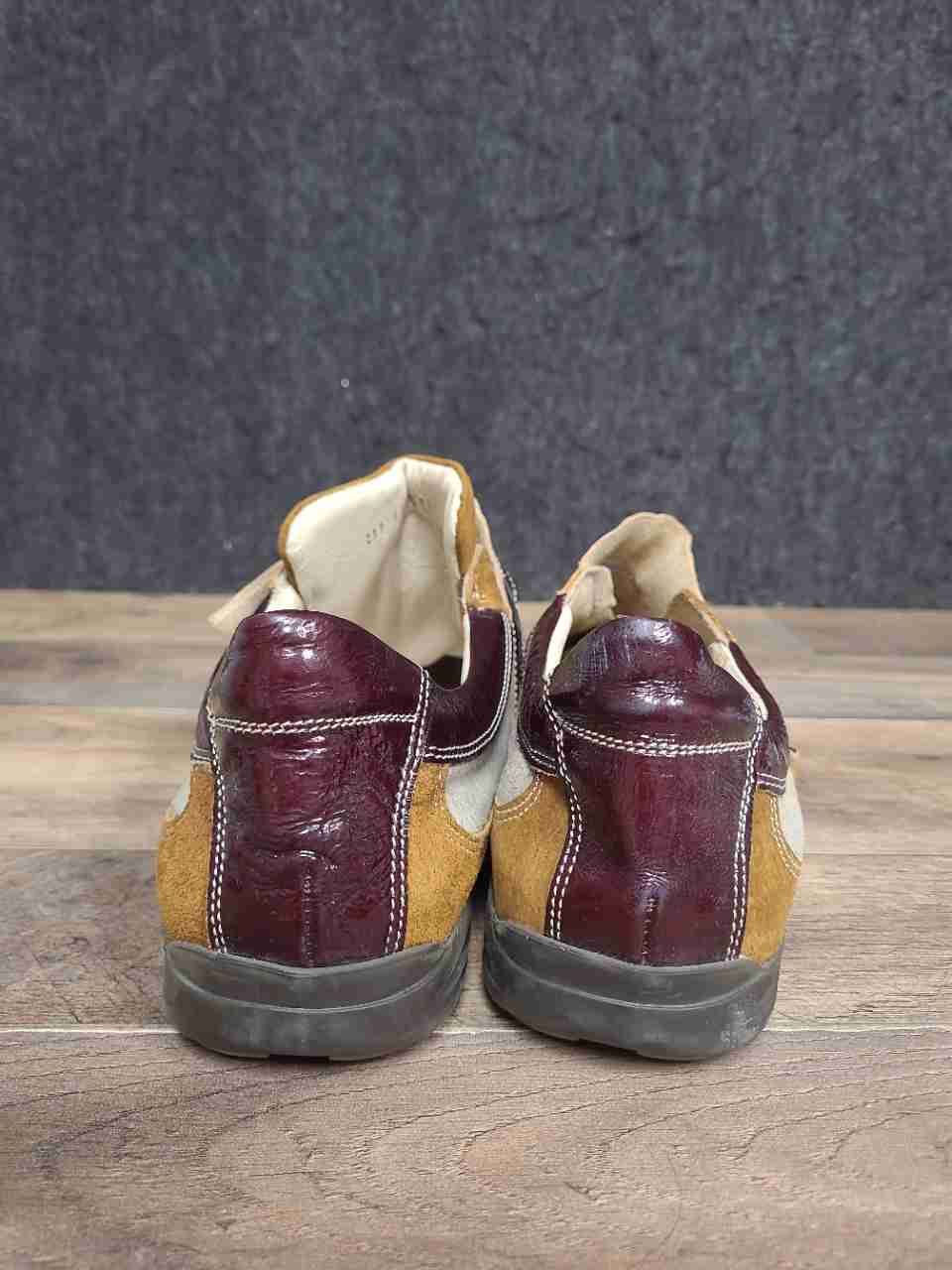 Bacco Bucci Brown Suede Patent Leather 3-Strap Driving Shoes Size 13