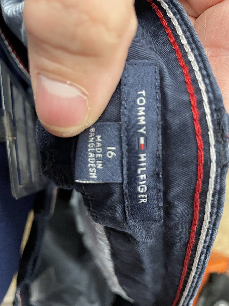 Tommy Hilfiger Women's Navy Blue Slimming Pocket Technology Chino Pants Sz 16