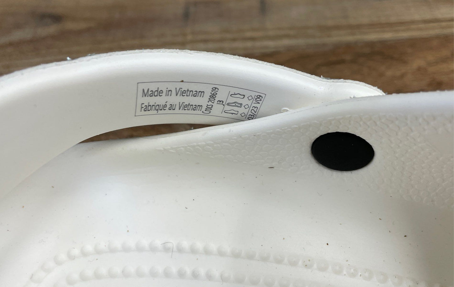 Crocs Classic Star Glitter White Iridescent Clog Youth Junior Size J3