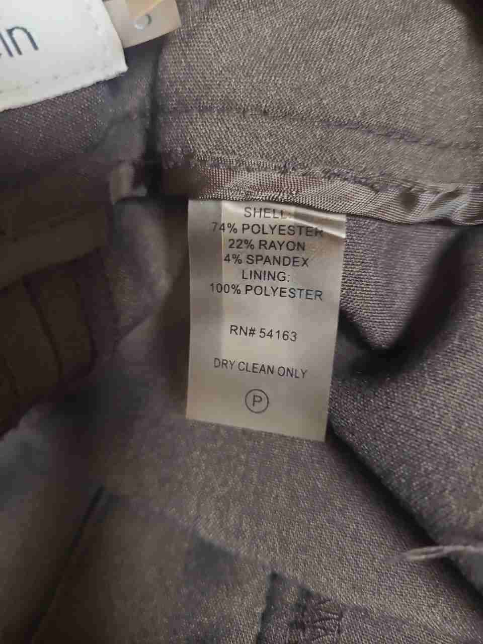 Calvin Klein Women's Brown Stretch Straight Leg Dress Pants Trousers Sz 8