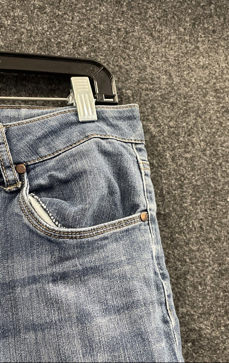 Dollhouse Women's Sienna Skinny Jeans Blue Stretch Whiskered Sz 10