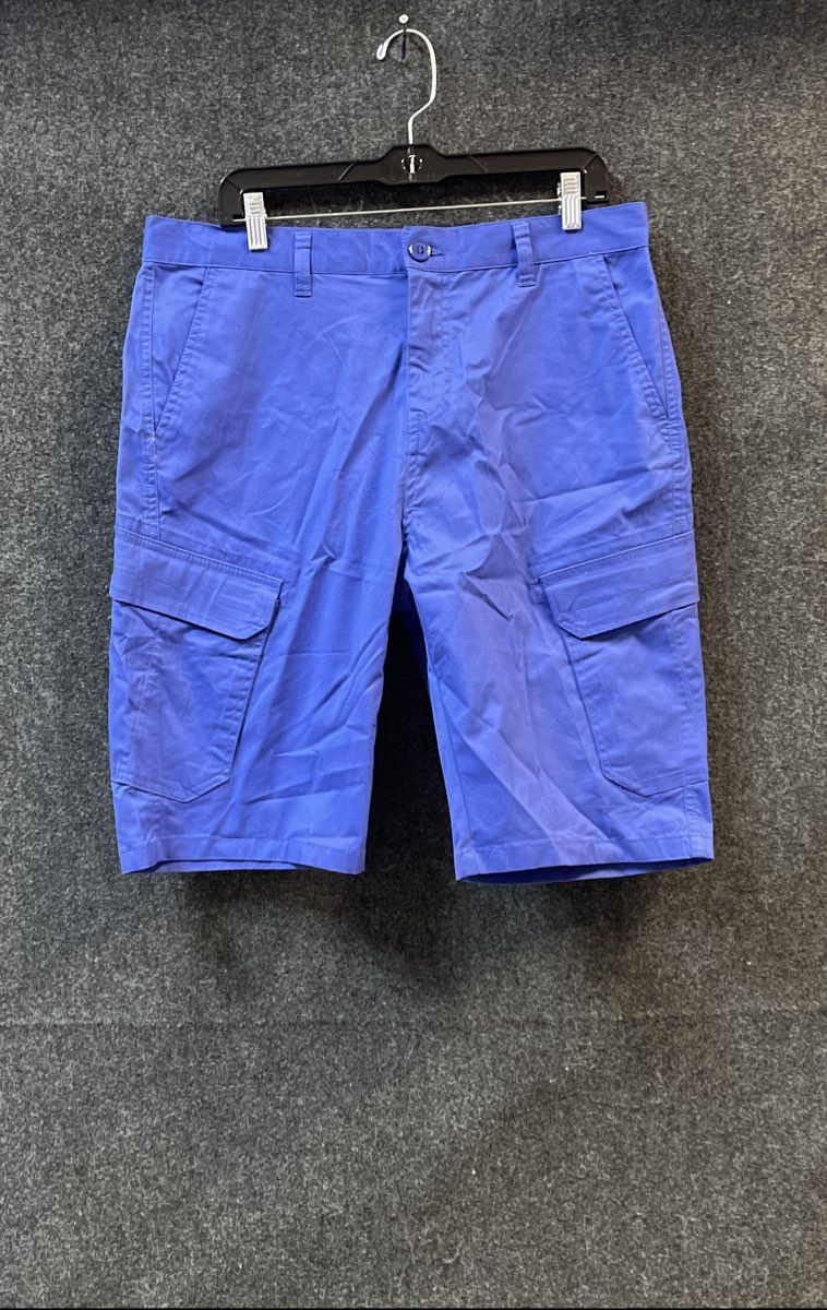 Blu Rock Men's Blue Cargo Shorts Stretch Cotton Sz 34 NWT
