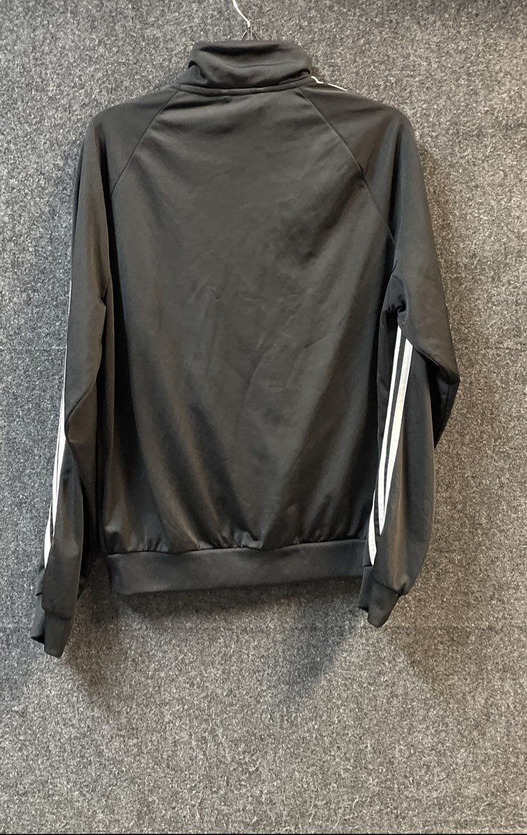 Adidas Men's Black Full Zip 3-Stripe Essentials Track Jacket Size M