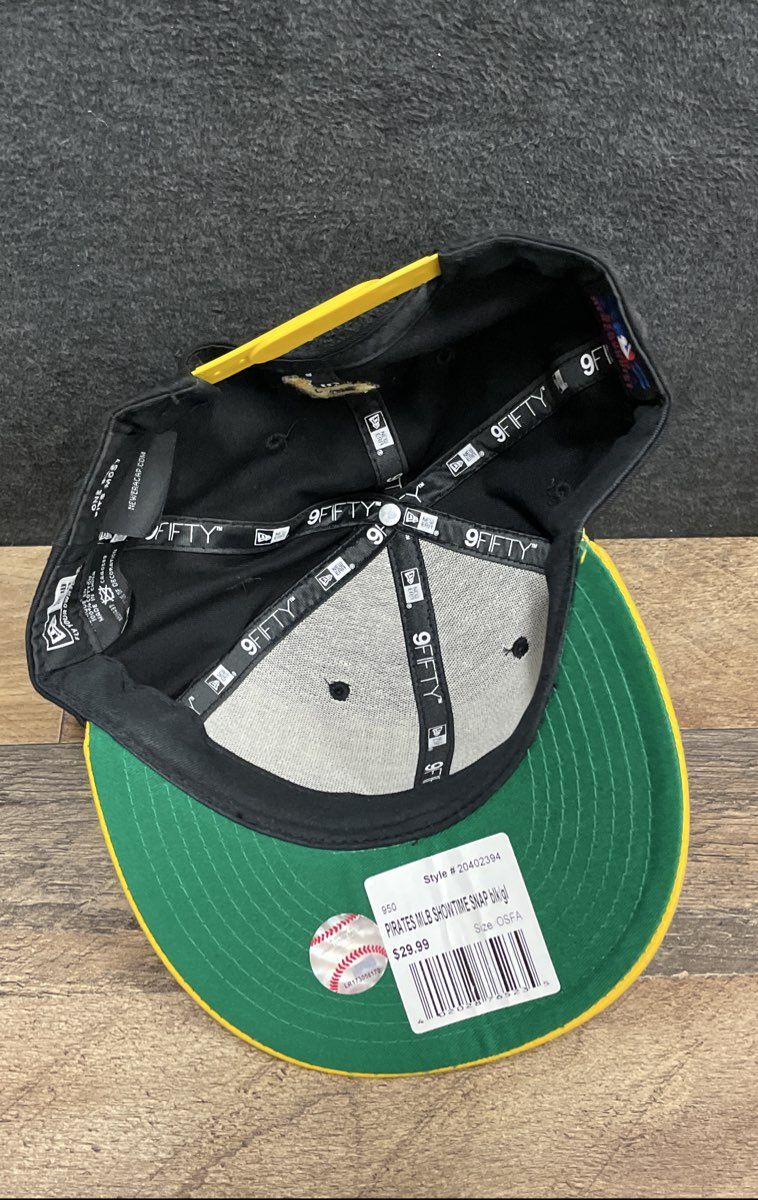 New Era Pittsburgh Pirates MLB Showtime 9FIFTY Snapback Hat Black Yellow NWT