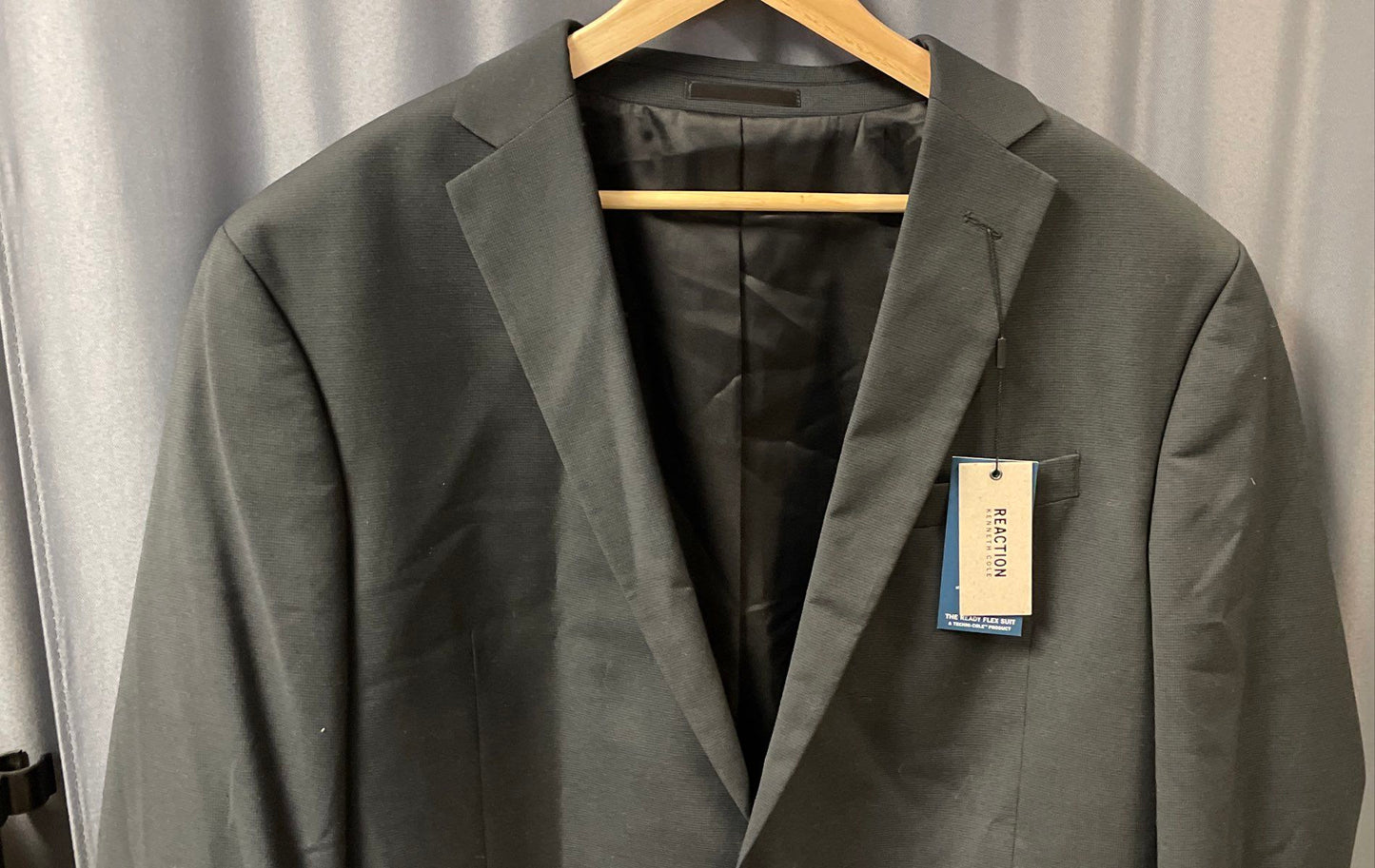 Kenneth Cole Reaction Men's Gray Techni-Cole Ready Flex Suit Coat Sz 48L NWT