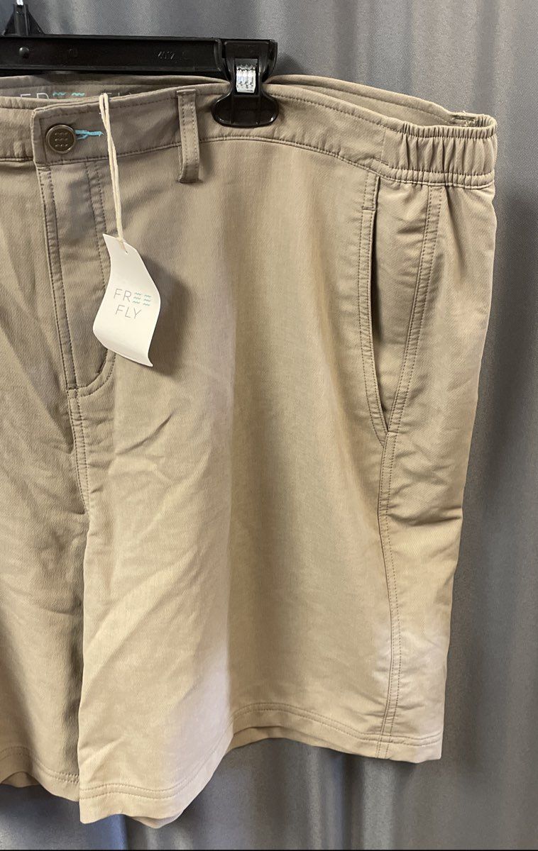Free Fly Men's Utility Shorts Sandbar Beige Bamboo Blend NWT Sz 3XL