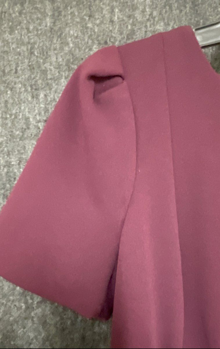 Calvin Klein Women's Purple Short Sleeve Sheath Dress Gold Zip Sz 8 NWT