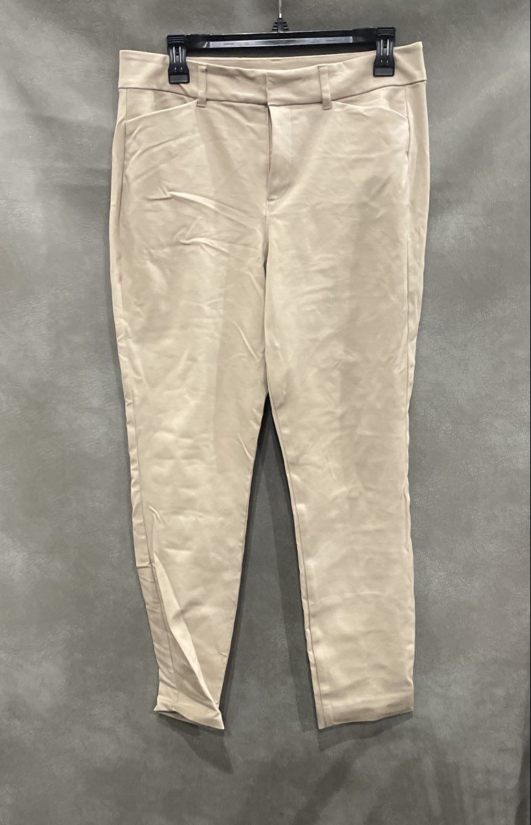 Old Navy Women's Khaki High-Rise Pixie Pants Secret-Smooth Pockets Sz 8