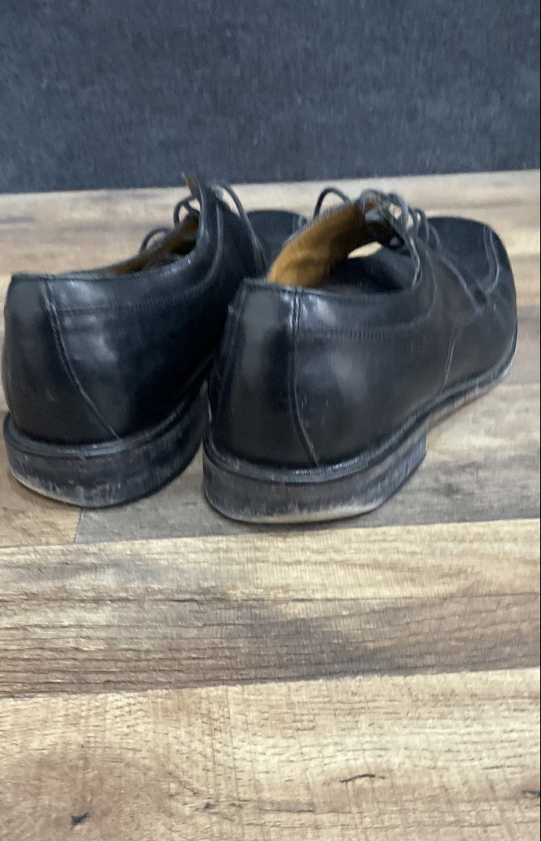 Bostonian Black Leather Bicycle Toe Derby Dress Shoes Men's Size 8
