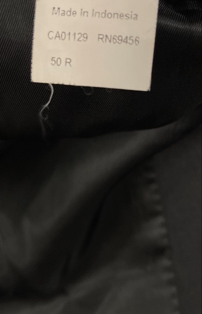 Calvin Klein Men's Blazer Suit Jacket Black 100% Wool 2-Button Side Vents Sz 50R